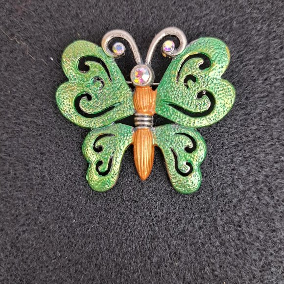 Vintge DD Butterfly Brooch - Picture 2 of 10